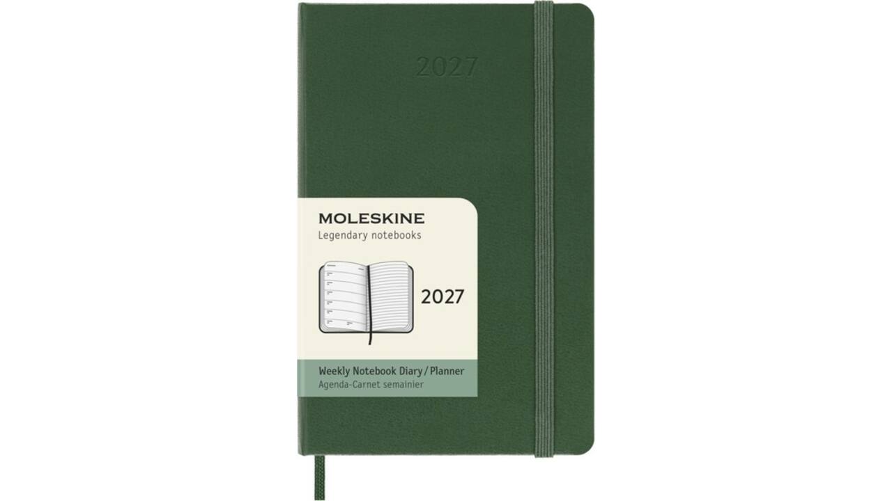 Agenda 2027 Moleskine 12M Planner Weekly 7dagen/1pagina pocket hc myrtle green