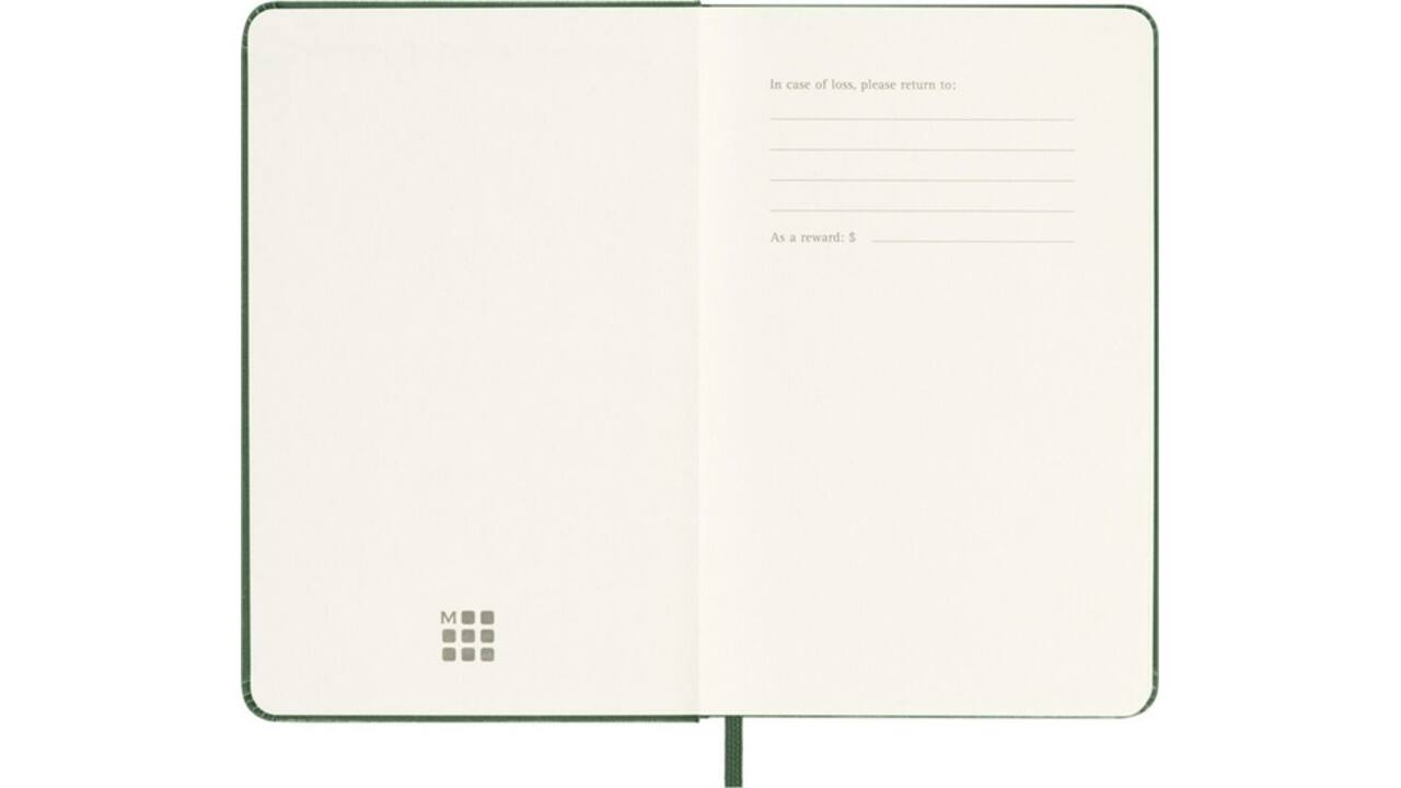 Agenda 2027 Moleskine 12M Planner Weekly 7dagen/1pagina pocket hc myrtle green