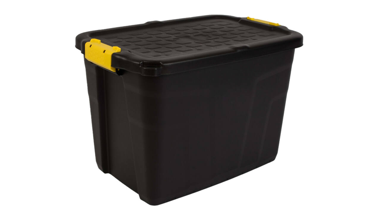 Opbergbox Bankers Box 60L met handgrepen robuust zwart