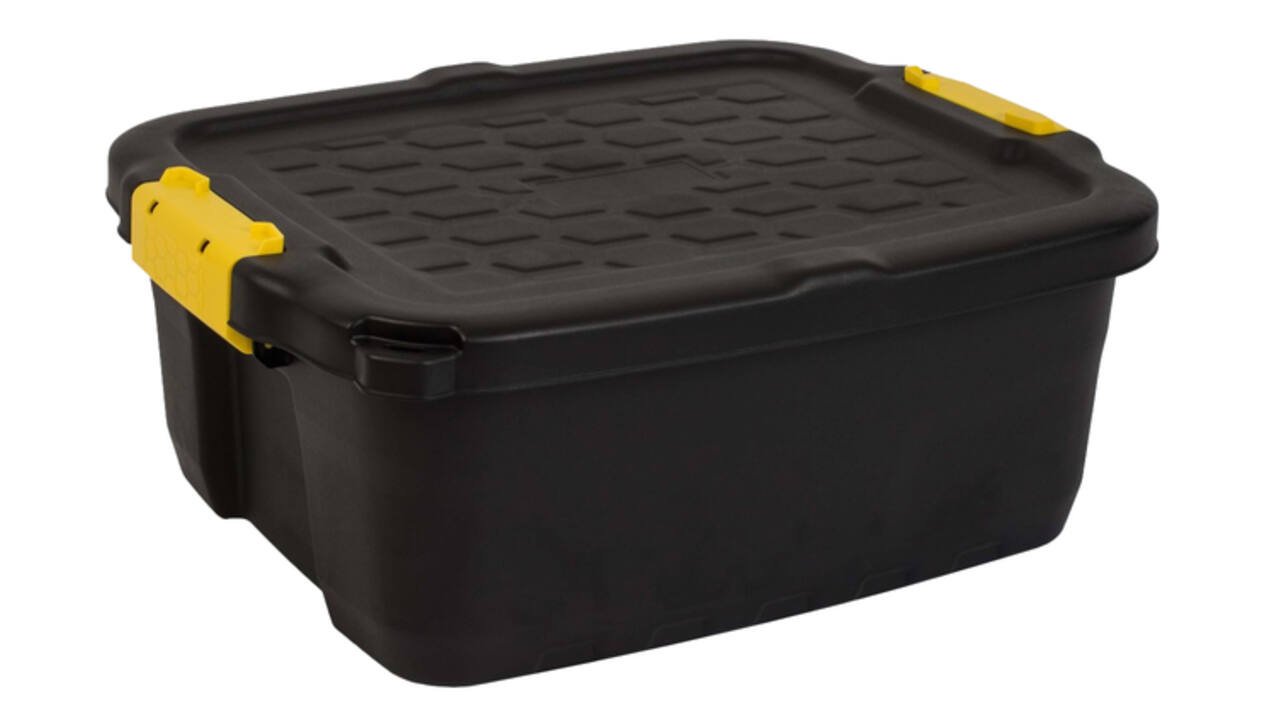 Opbergbox Bankers Box 24 liter met handgrepen robuust zwart