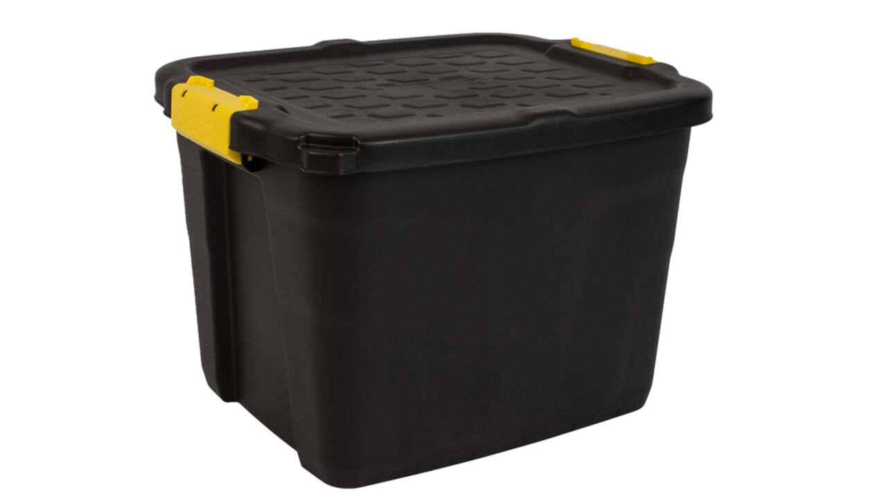 Opbergbox Bankers Box 42 liter met handgrepen robuust zwart