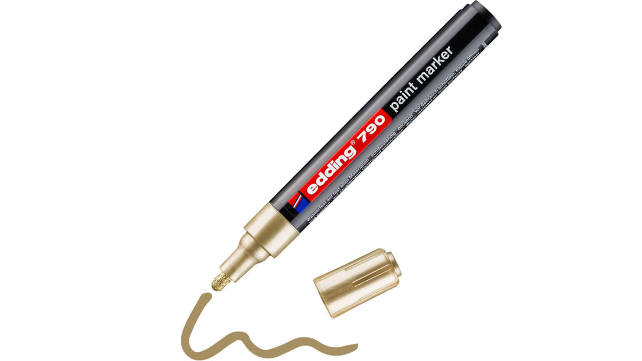 Paintmarker edding 790 op alcoholbasis 2-3mm goud