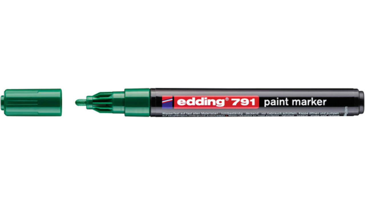 Paintmarker edding 791 op alcoholbasis 1-2mm groen
