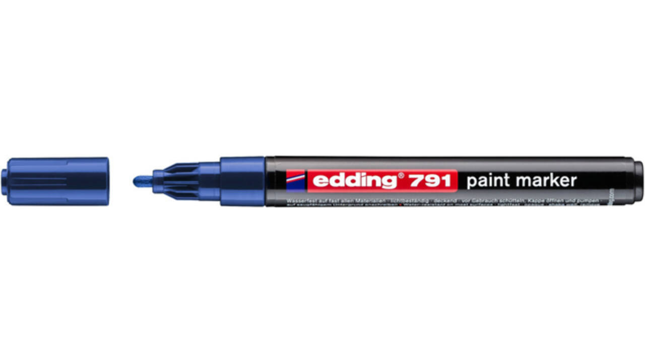 Paintmarker edding 791 op alcoholbasis 1-2mm blauw