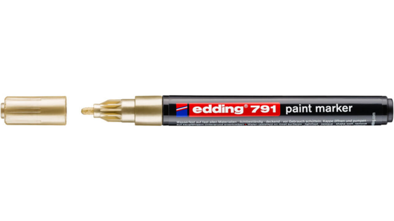 Paintmarker edding 791 op alcoholbasis 1-2mm goud