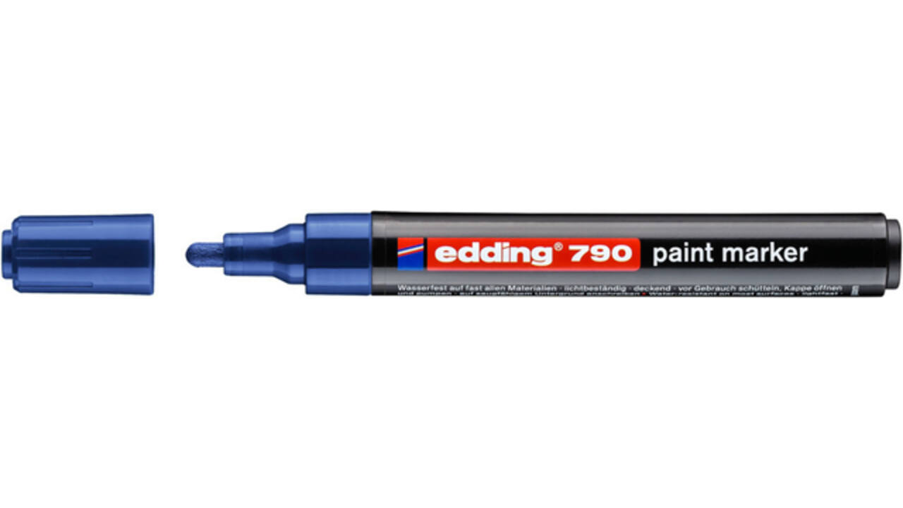 Paintmarker edding 790 op alcoholbasis 2-3mm blauw