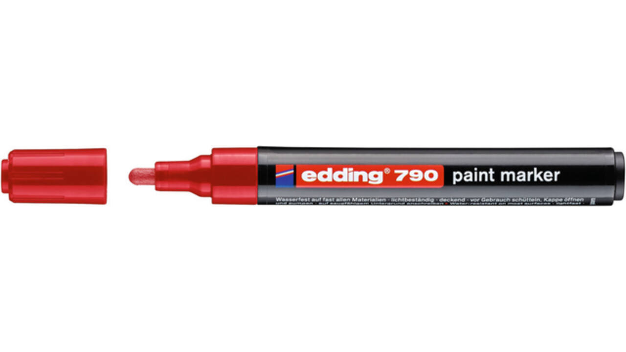 Paintmarker edding 790 op alcoholbasis 2-3mm rood