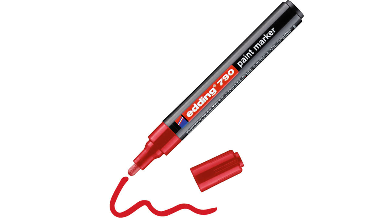 Paintmarker edding 790 op alcoholbasis 2-3mm rood
