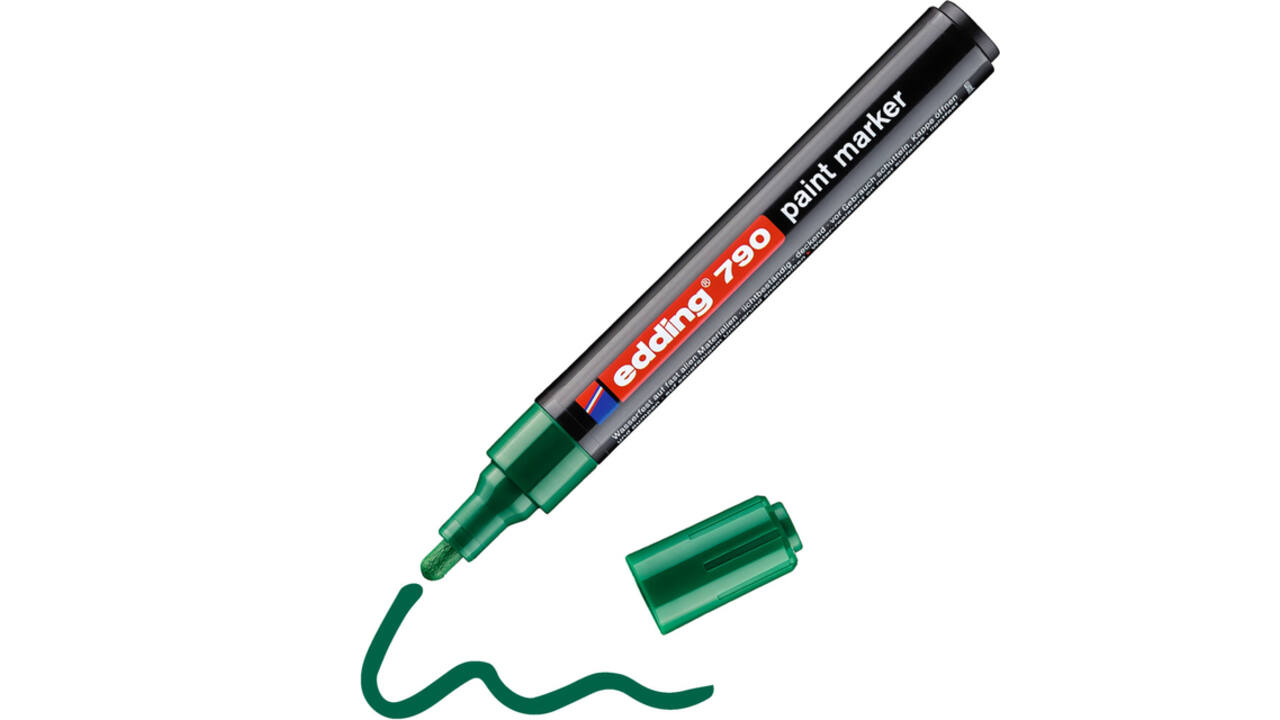 Paintmarker edding 790 op alcoholbasis 2-3mm groen