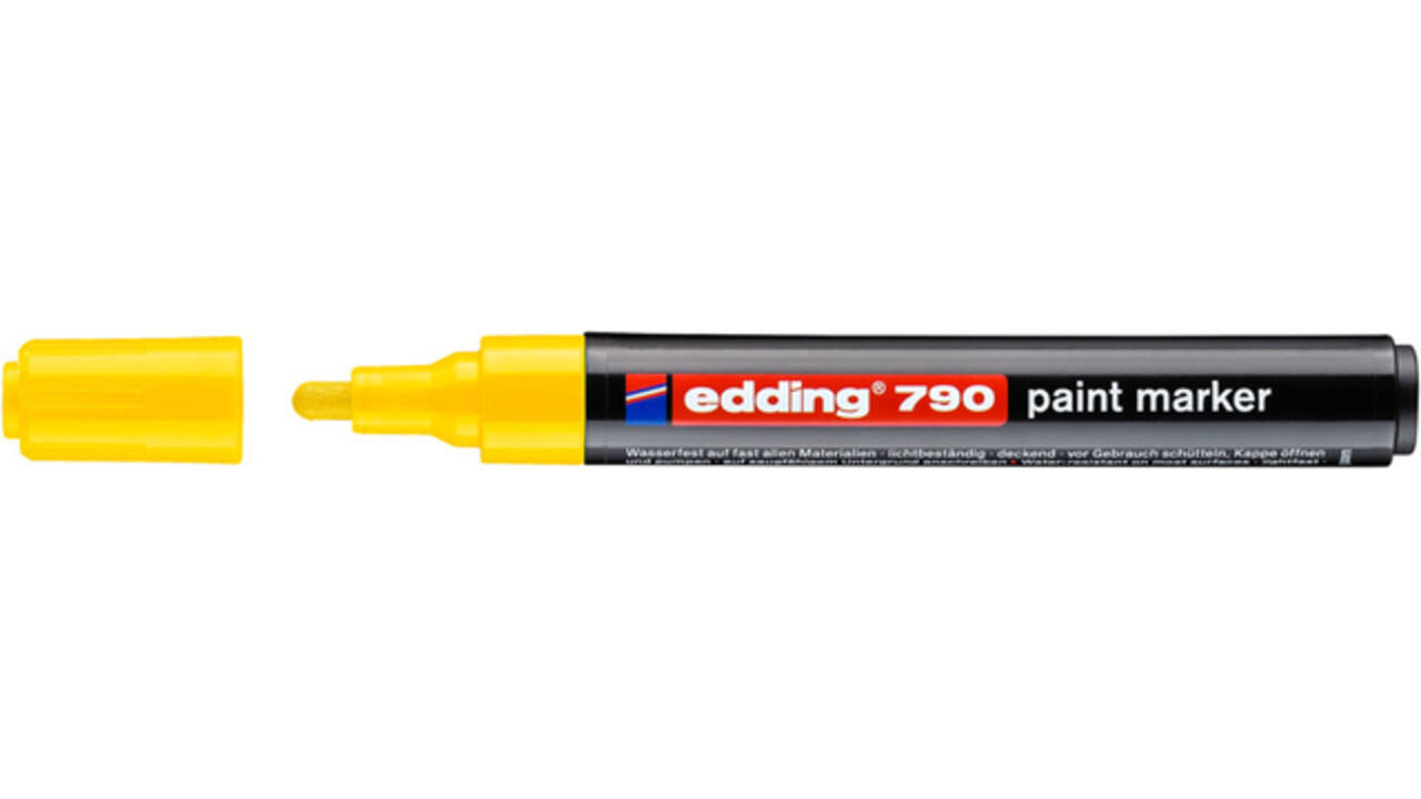 Paintmarker edding 790 op alcoholbasis 2-3mm geel