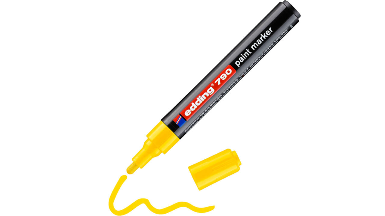 Paintmarker edding 790 op alcoholbasis 2-3mm geel