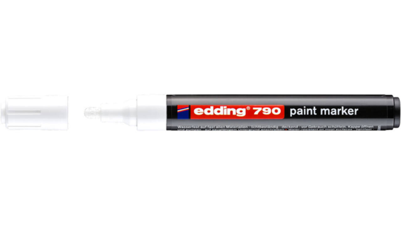 Paintmarker edding 790 op alcoholbasis 2-3mm wit