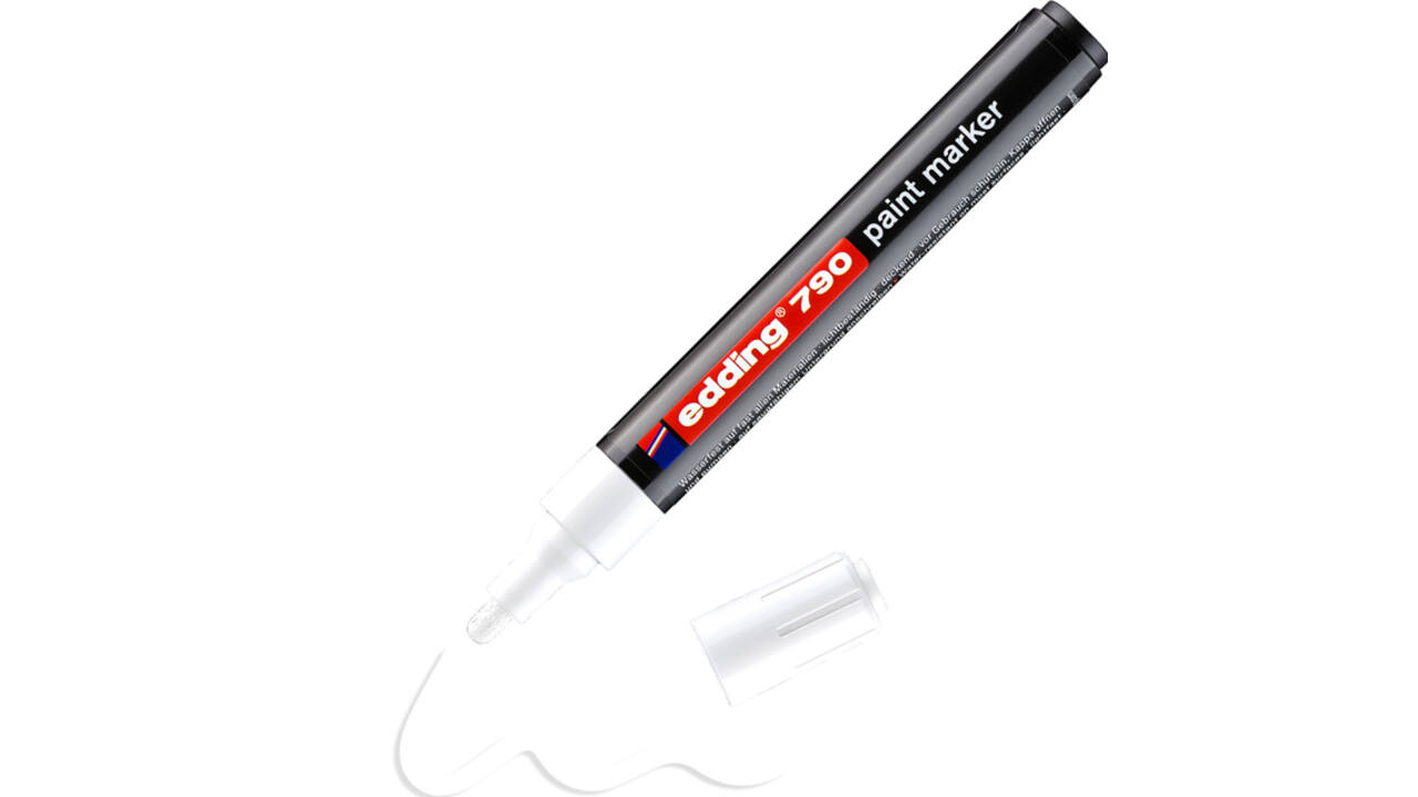 Paintmarker edding 790 op alcoholbasis 2-3mm wit