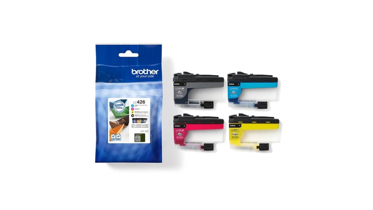 Inktcartridge Brother LC-426VAL zwart + 3 kleuren