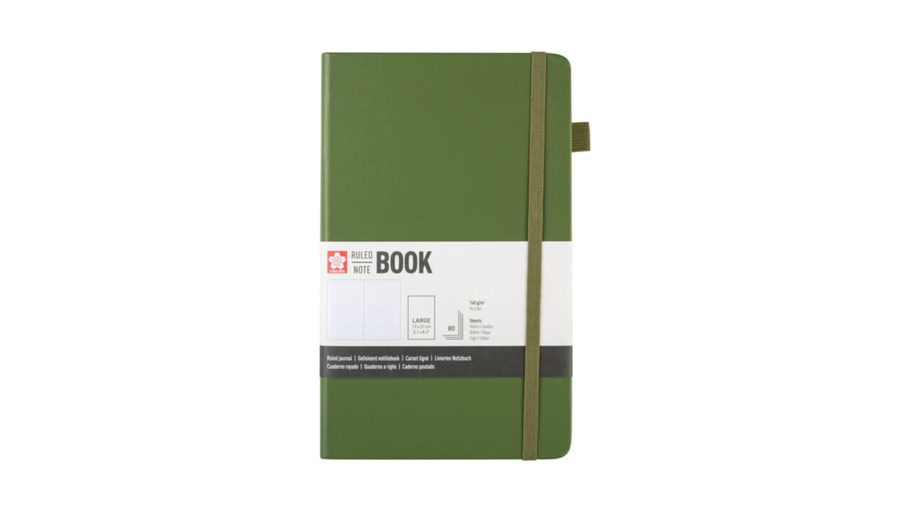 Notitieboek Sakura large 130x210mm lijn hard cover dennennaald
