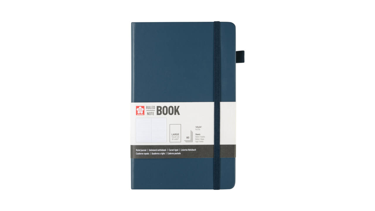Notitieboek Sakura large 130x210mm lijn hard cover donker indigo