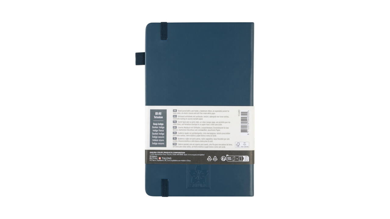 Notitieboek Sakura large 130x210mm lijn hard cover donker indigo
