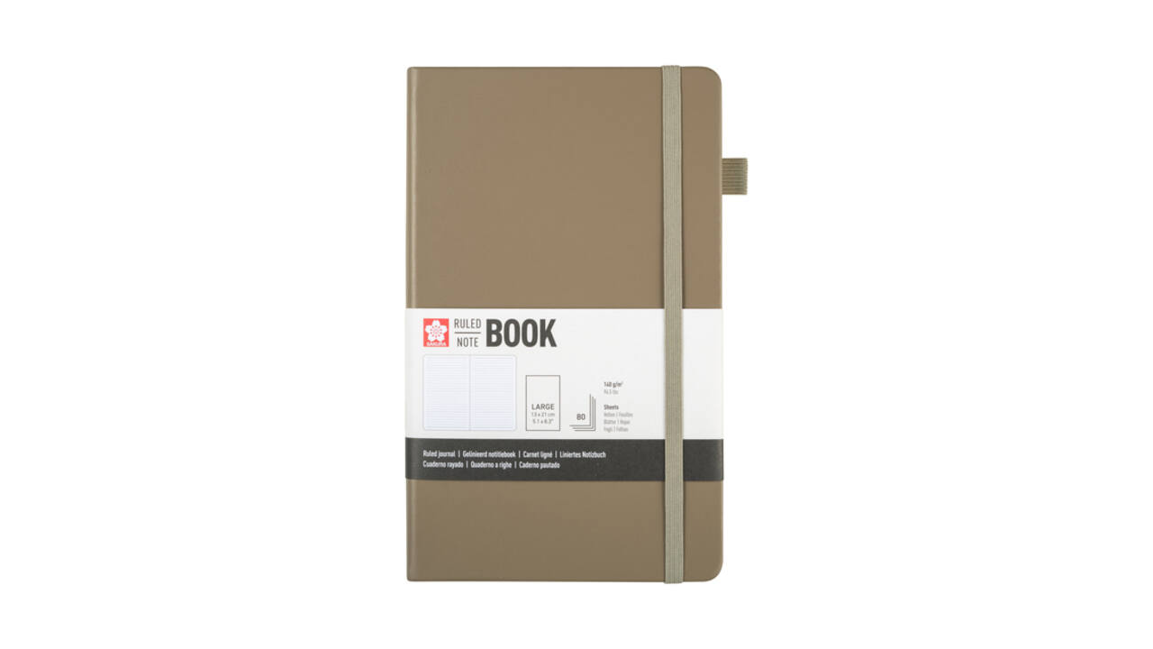 Notitieboek Sakura large 130x210mm lijn hard cover sintel