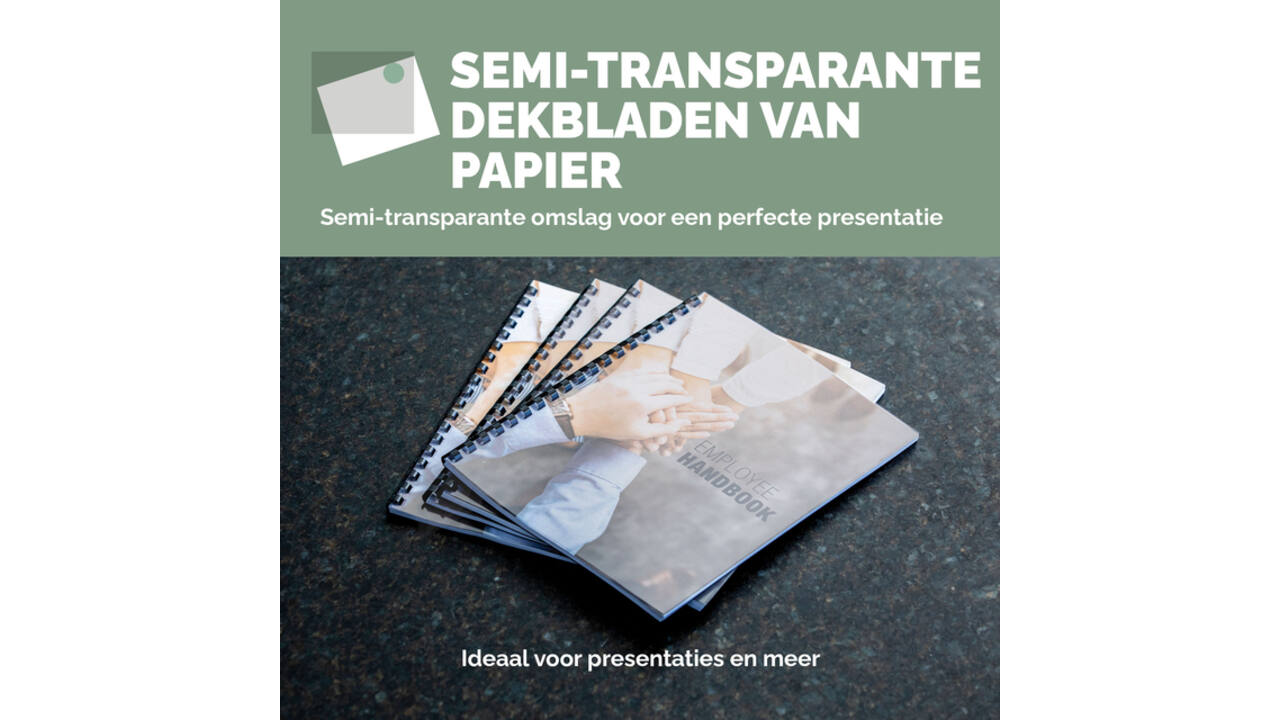 Voorblad Fellowes A4 FSC translucent papier 150gram 50vel