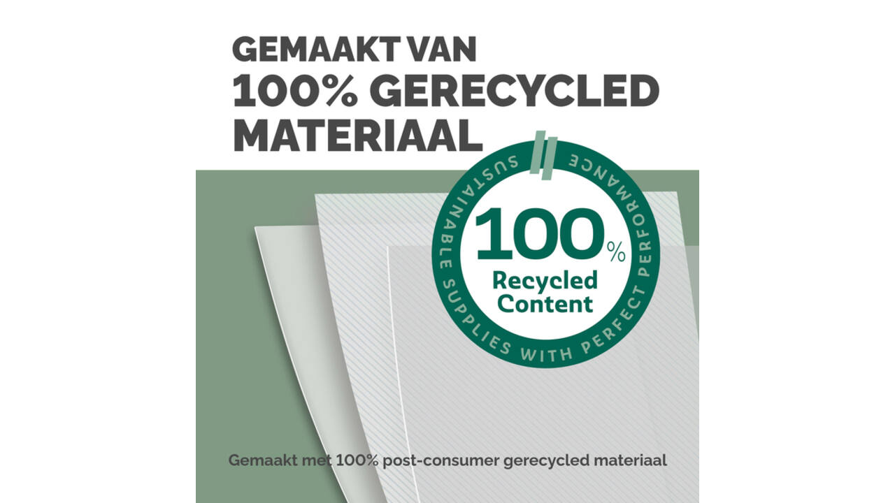 Voorblad Fellowes A4 PET 150micron recycled 100 stuks