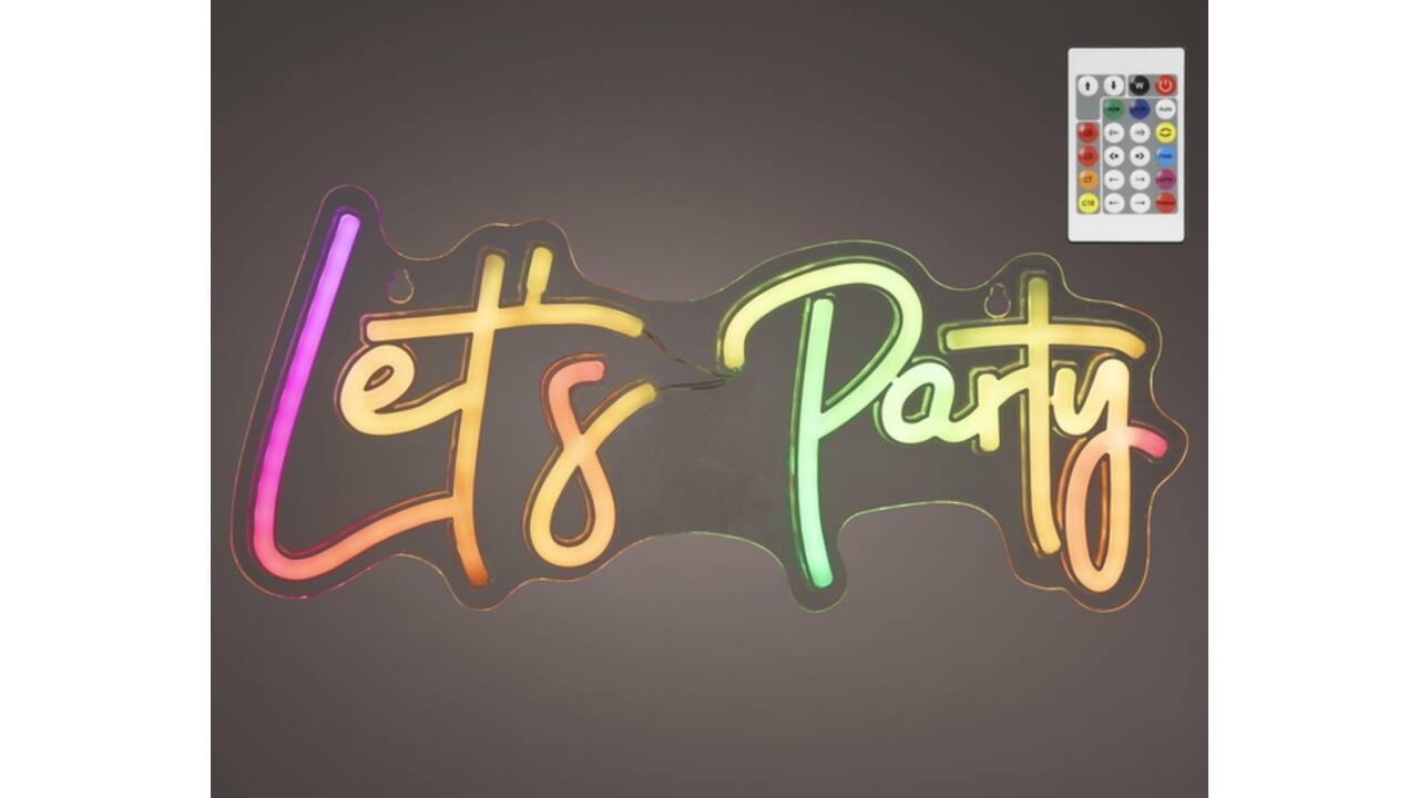 Ledbord Lumineo indoor USB neon Let's Party led Colour change effects