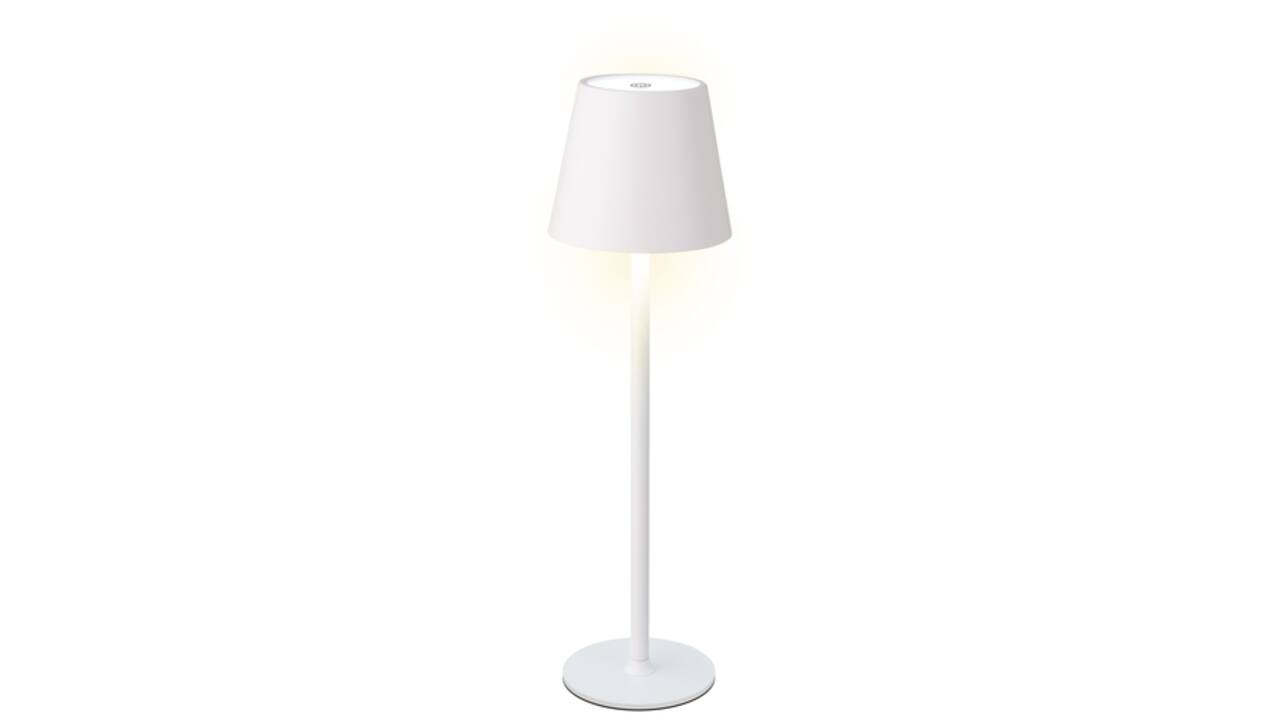 Tafellamp Lumineo led oplaadbaar steady buiten wit