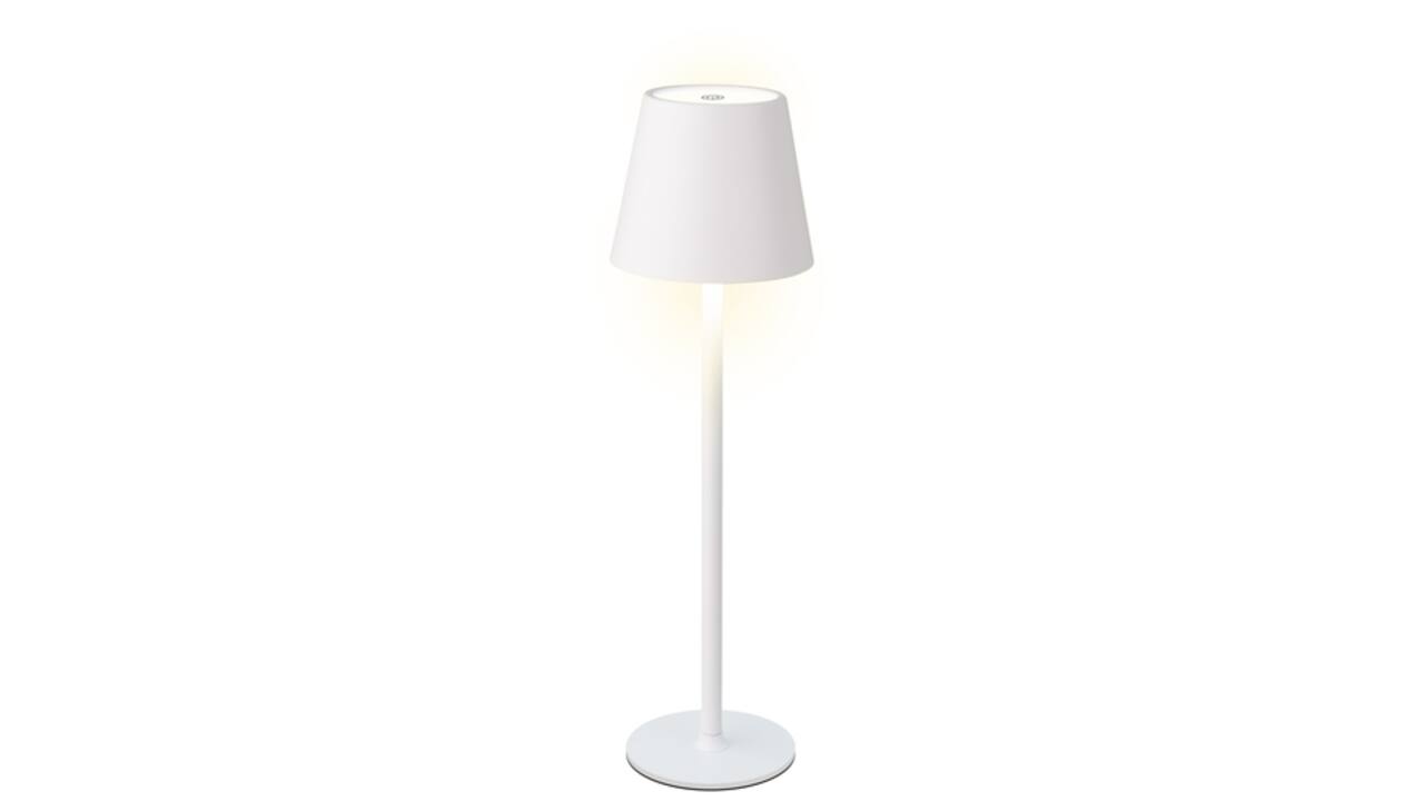 Tafellamp Lumineo led oplaadbaar steady binnen wit