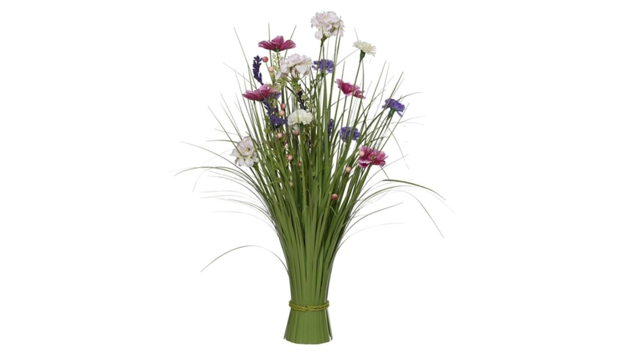 Kunstgras Everlands met bloemen assorti 70cm polyester
