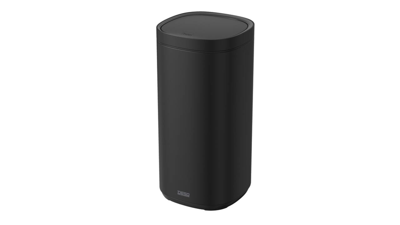 Afvalbak Desq Touch 50 liter RVS zwart