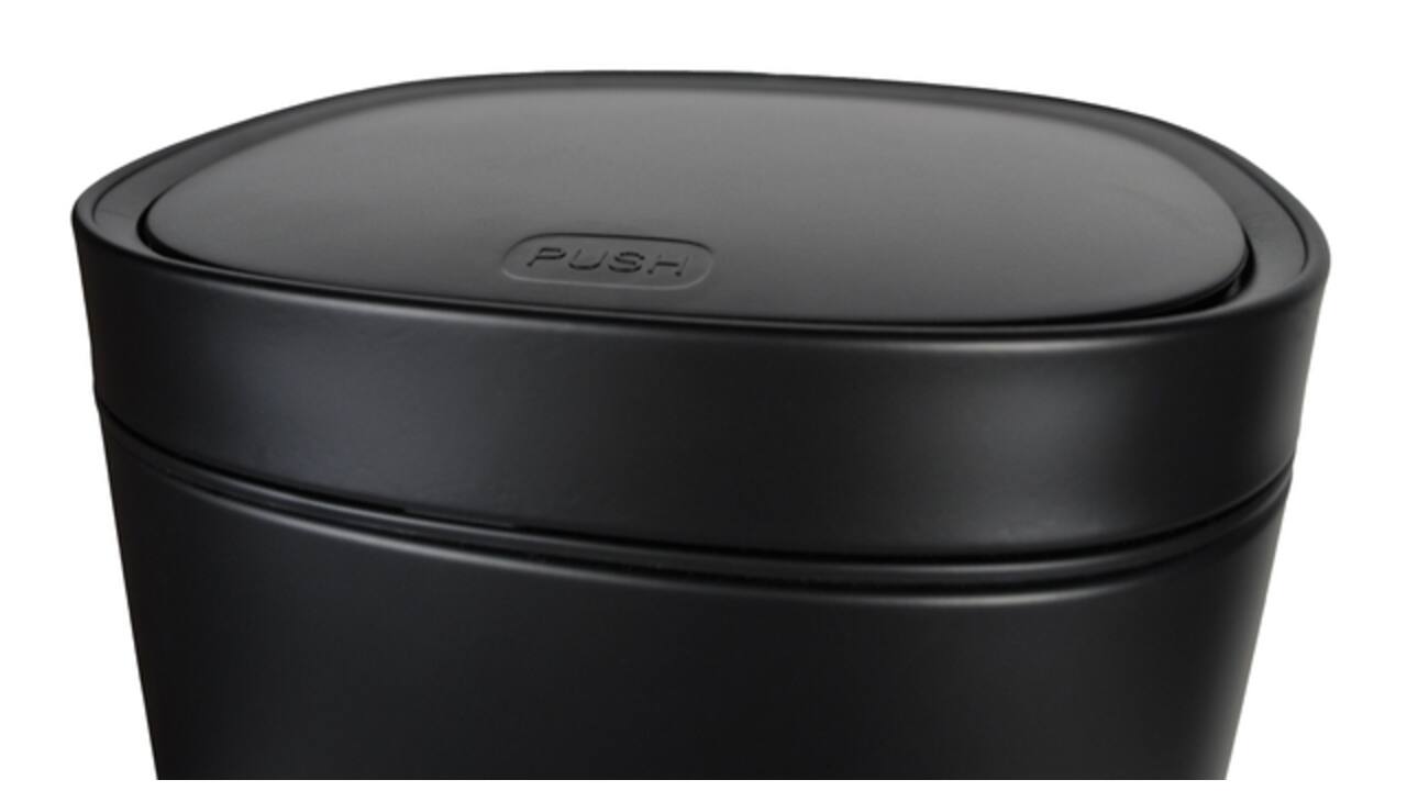 Afvalbak Desq Touch 50 liter RVS zwart