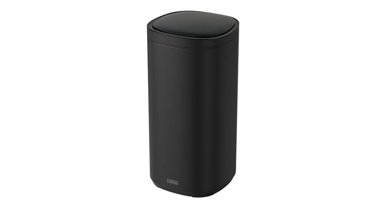 Afvalbak Desq Sensor 40 liter RVS zwart