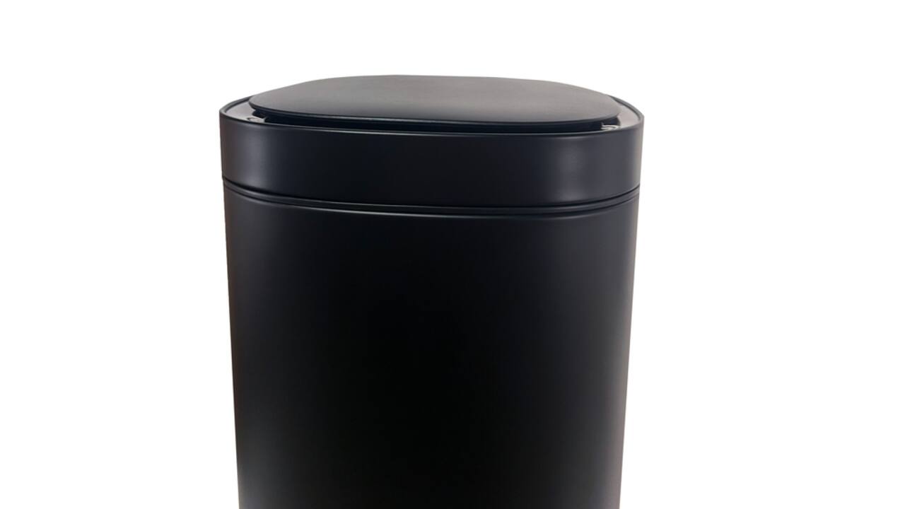 Afvalbak Desq Sensor 40 liter RVS zwart