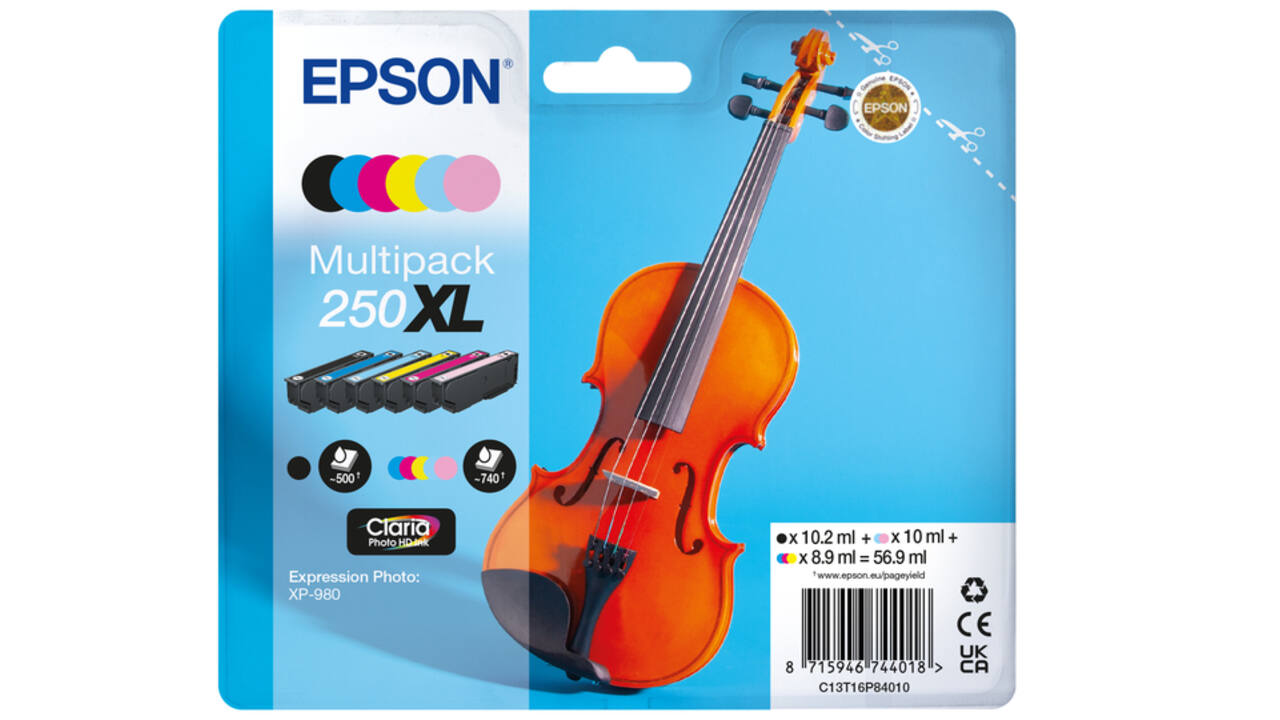 Inktcartridge Epson 250XL T16P84 zwart + 5 kleuren