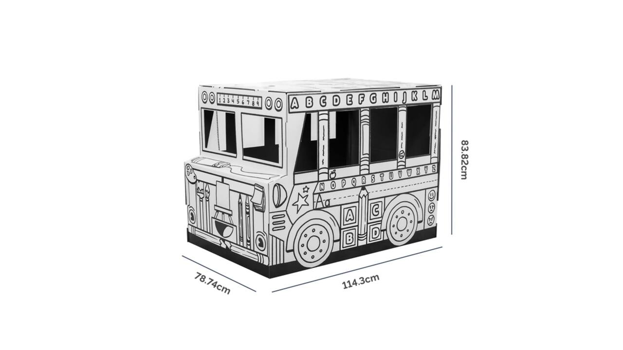 Kartonnen Speelbus Bankers Box Play inkleurbaar