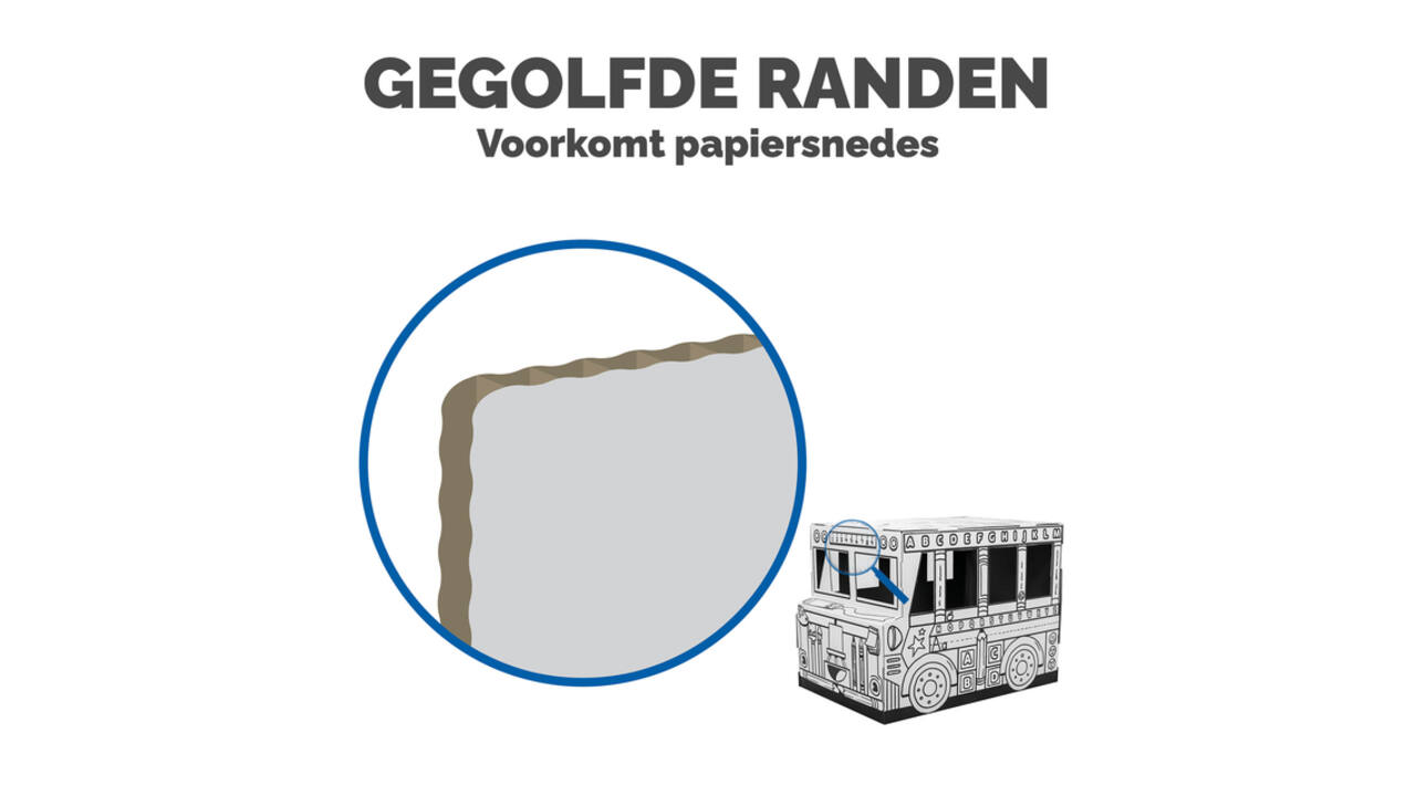 Kartonnen Speelbus Bankers Box Play inkleurbaar