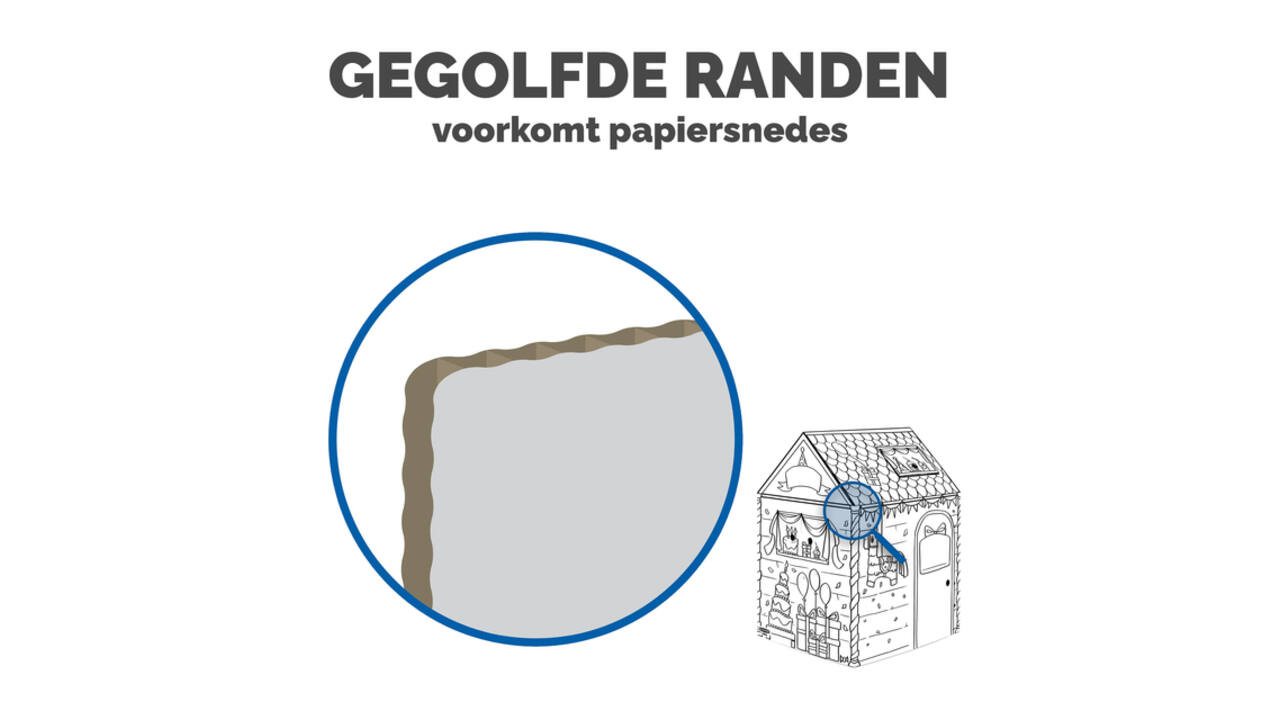 Kartonnen speelhuis XL Verjaardag Bankers Box Play inkleurbaar