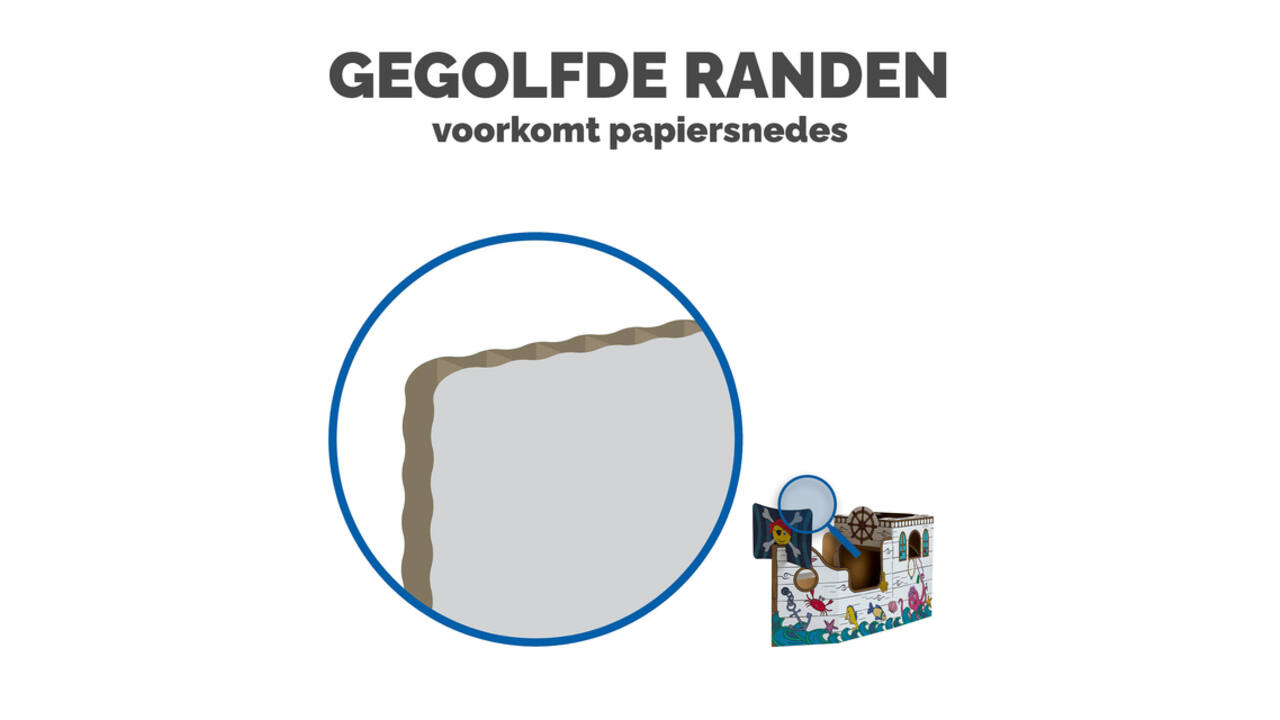 Kartonnen Piratenschip XL Bankers Box Play inkleurbaar