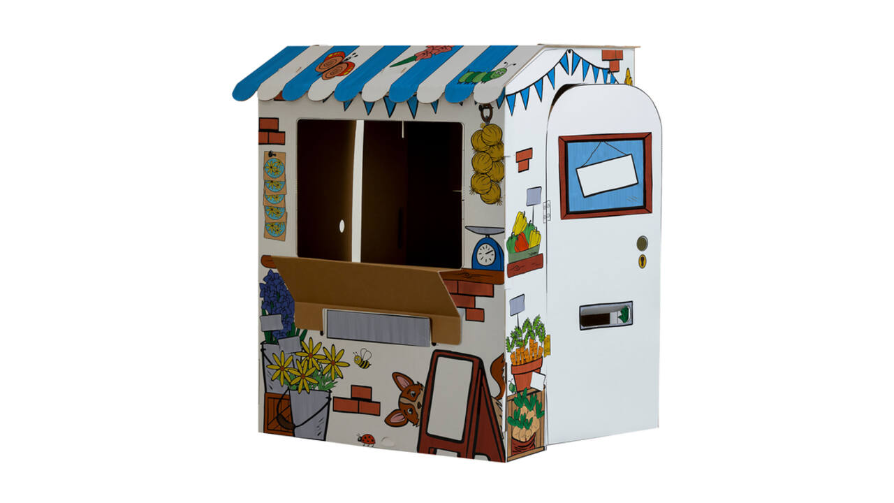 Kartonnen Marktkraam XL Bankers Box Play inkleurbaar