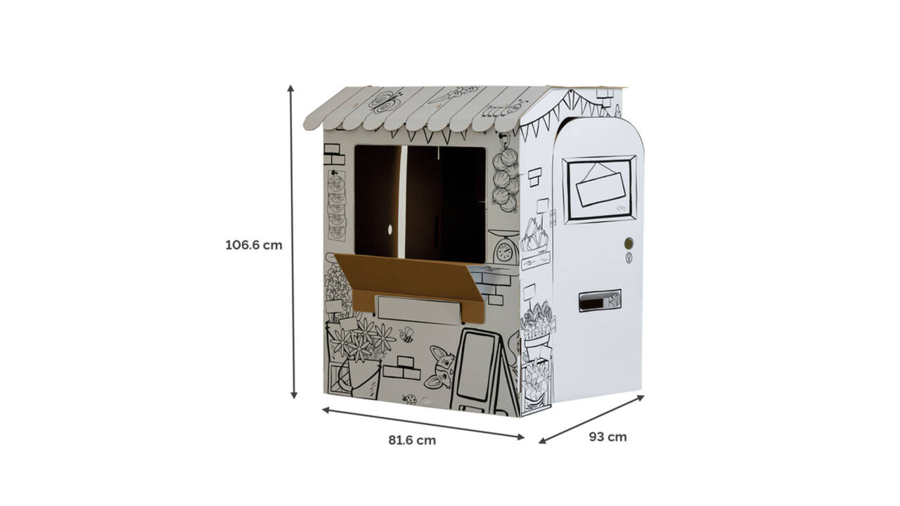 Kartonnen Marktkraam XL Bankers Box Play inkleurbaar