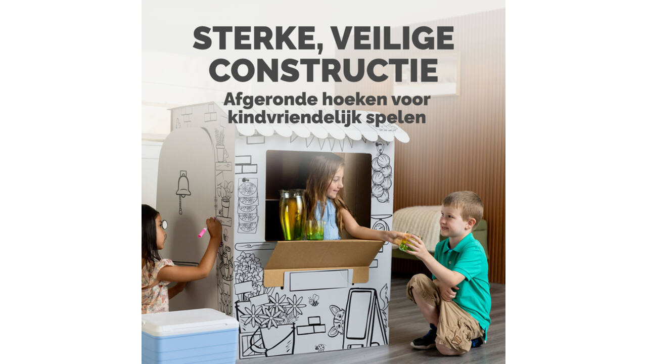 Kartonnen Marktkraam XL Bankers Box Play inkleurbaar