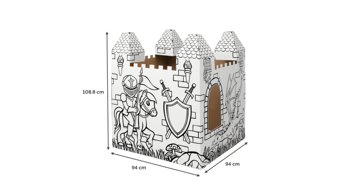Kartonnen Kasteel XL Bankers Box Play inkleurbaar