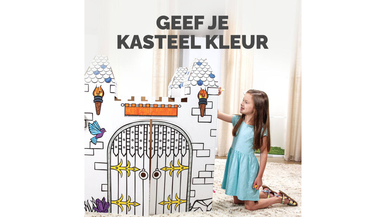 Kartonnen Kasteel XL Bankers Box Play inkleurbaar