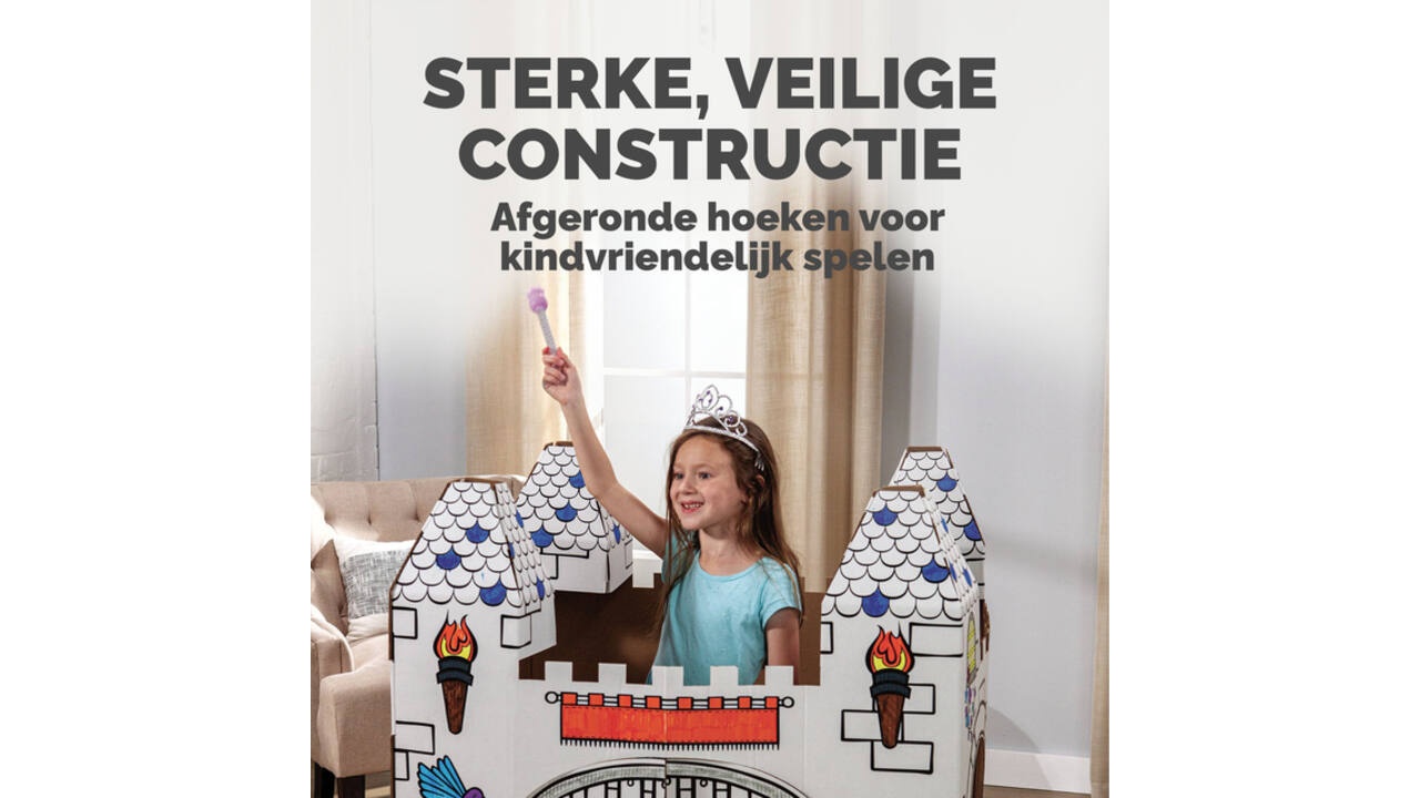Kartonnen Kasteel XL Bankers Box Play inkleurbaar