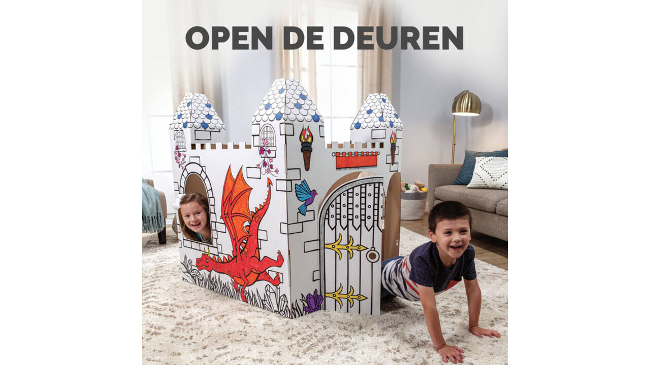Kartonnen Kasteel XL Bankers Box Play inkleurbaar