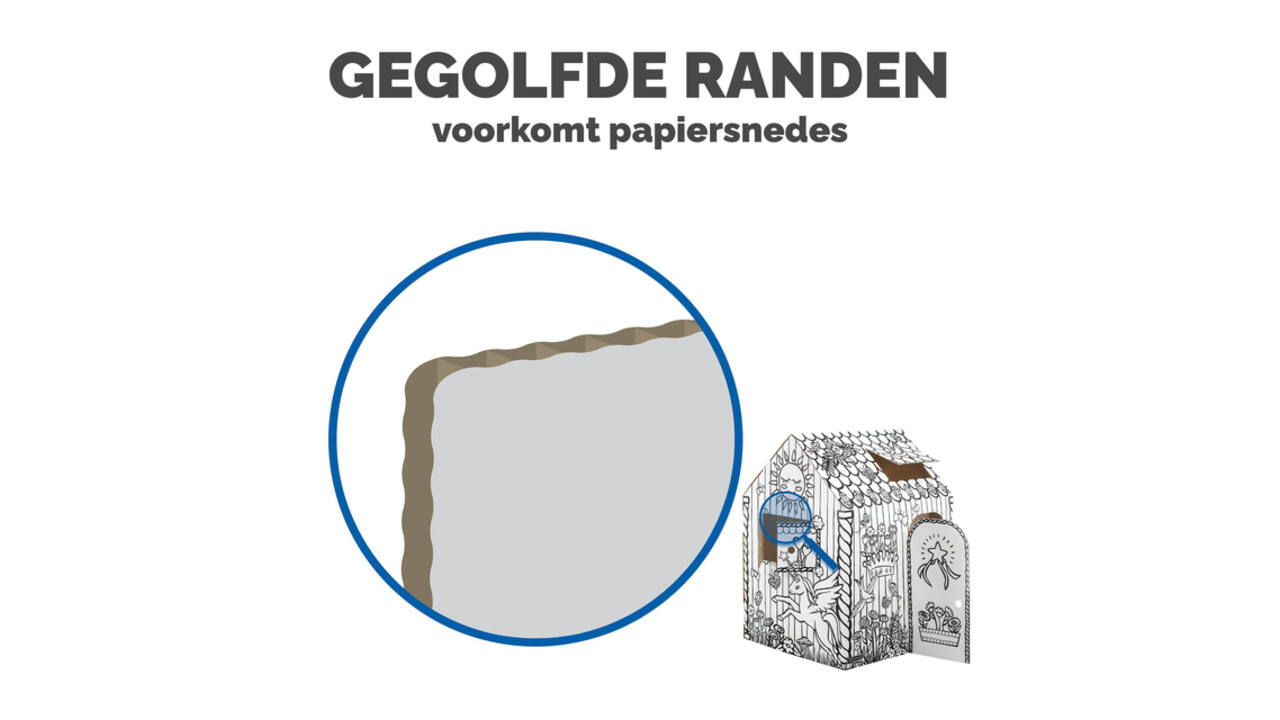 Kartonnen speelhuis XL Eenhoorn Bankers Box Play inkleurbaar