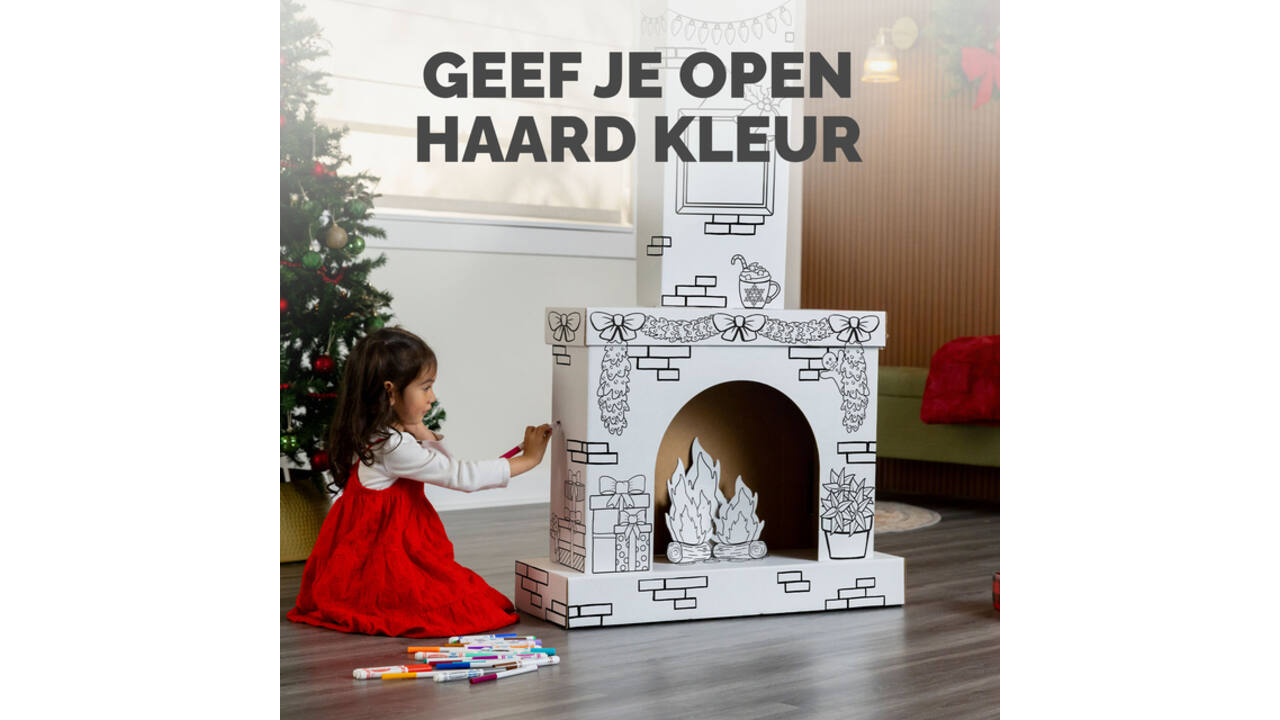 Kartonnen Openhaard XL Bankers Box Play inkleurbaar