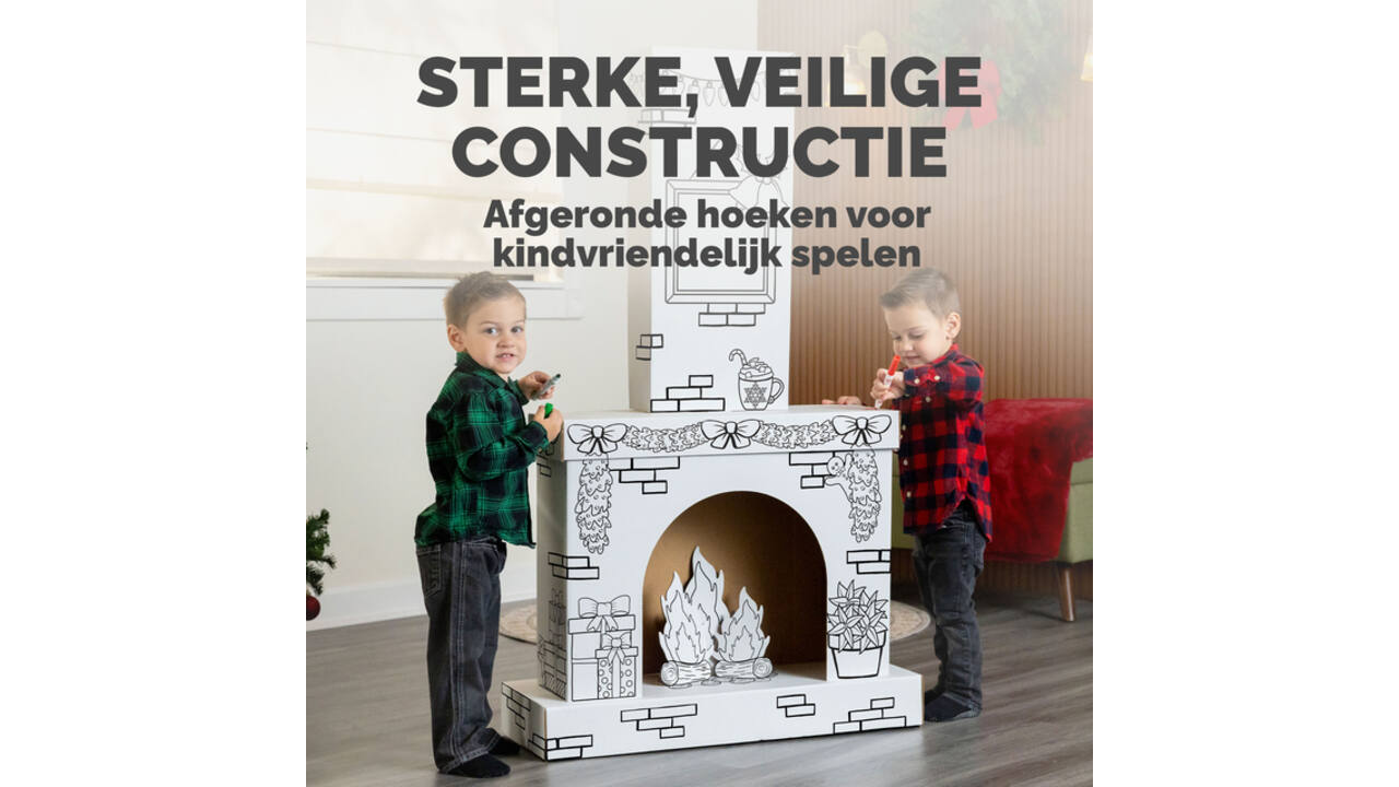 Kartonnen Openhaard XL Bankers Box Play inkleurbaar