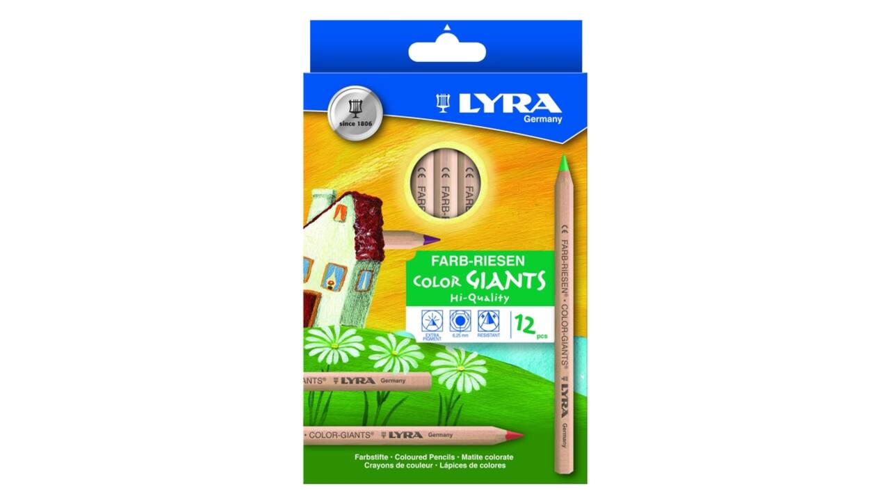 Kleurpotlood LYRA Color Giants Nature set à 12 kleuren