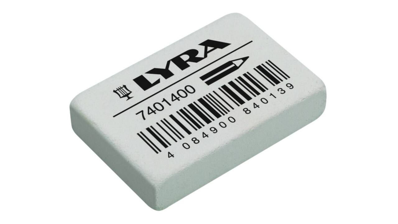 Gum LYRA India Rubber doos à 40 stuks wit