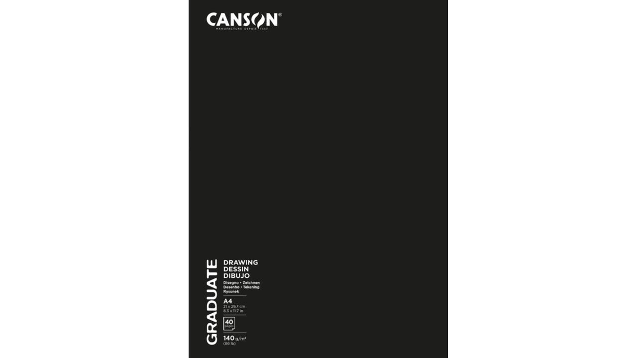Schetsboek Canson Graduate 20vel 140gr A4 wit